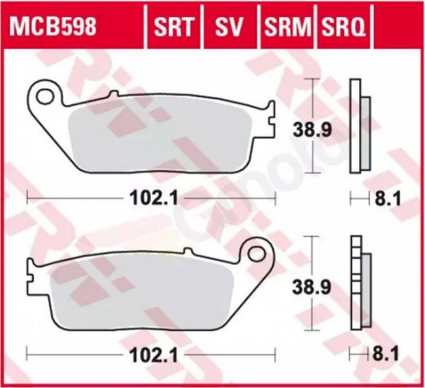 TRW ZF KLOCKI HAMULCOWE KH142 SINTER RACING (WYCZYNOWE) BMW C-EVOLUTION 14-, C 650 11-, SUZUKI BURGMAN 650 04- PRZÓD