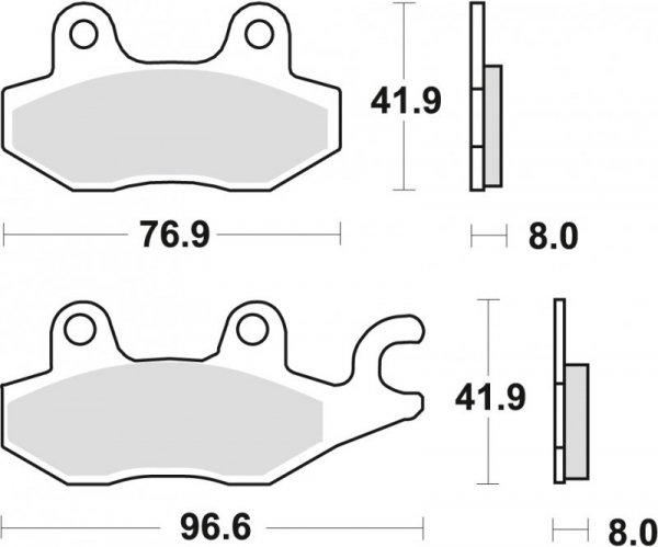 TRW ZF KLOCKI HAMULCOWE KH165 SINTER OFFROAD HONDA NSR 50 93-96, CB 125F 14-16, KAWASAKI EX 250 07-17, KLF 300 89-07, SUZUKI DR 