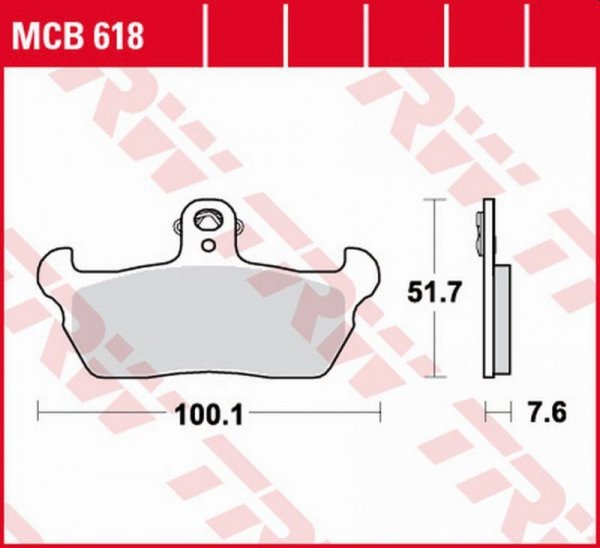 TRW ZF KLOCKI HAMULCOWE KH163 ORGANIC APRILIA RX/TUAREG 125 90-92, PEGASO 600 88-92, TUAREG 600 90-91, CAGIVA W12 350 92-95, SUP
