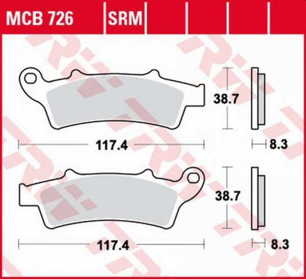 TRW ZF KLOCKI HAMULCOWE KH324 SINTER APRILIA ATLANTIC 125 03-, SCARABEO 125 04-10, ATLANTIC 200 02-05, SCARABEO 200 07-12, KYMCO