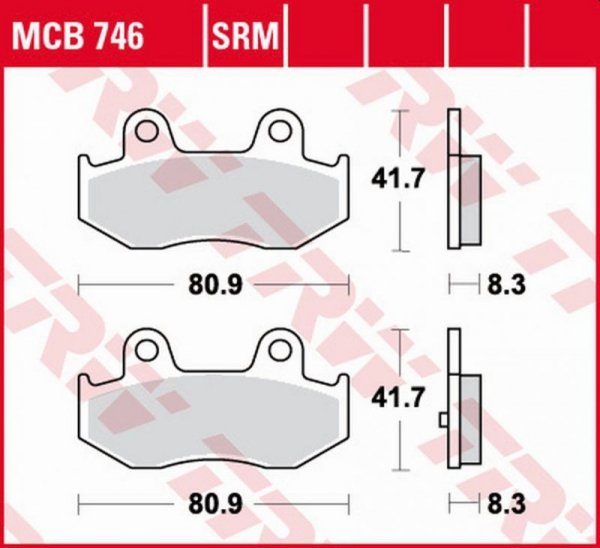 TRW ZF KLOCKI HAMULCOWE KH323 SINTER KAWASAKI SC 250 EPSILON 02, SUZUKI AN 400 BURGMAN 03-06, TYŁ, ITALJET JACK 125 07, PRZÓD/TY