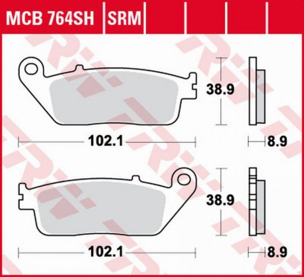 TRW ZF KLOCKI HAMULCOWE KH142 SINTER HONDA FJS 400 SILVERWING 06-16, FJS 600 SILVERWING 01-16, YAMAHA XC 125 MAJESTY 14-15, TRIU
