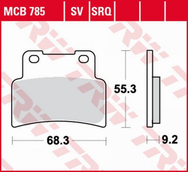 TRW ZF KLOCKI HAMULCOWE KH432 SINTER TRACK APRILIA RS 125 07-13, SL 750 SHIVER/DROSODURO 07-17, NA 850 MANA 07-16, SL 900 SHIVER