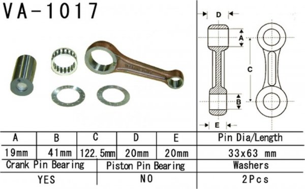 VESRAH KORBOWÓD HONDA TRX 450 FOURTRAX FOREMAN 95-01 (VA1017) (MADE IN JAPAN)