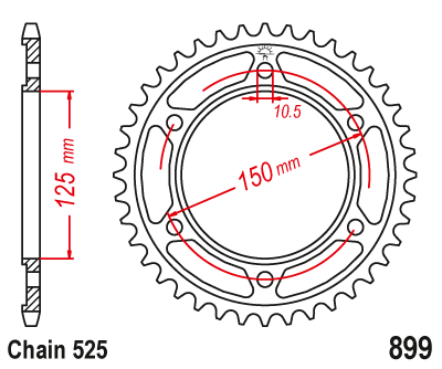 PBR Zębatka Tylna Do Husaberg FE 400 E Enduro (00-03) , 38 zębów