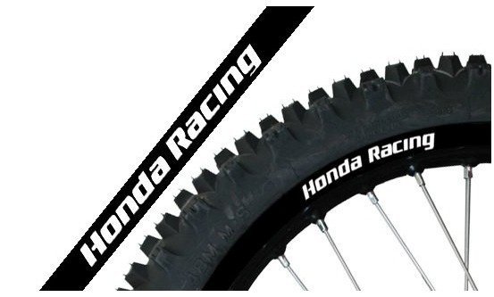 Paski (komplet naklejek) do oklejania kół Honda Racing czarne