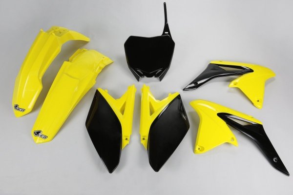 UFO KOMPLET PLASTIKÓW SUZUKI RMZ 250 '10-'18 KOLOR OEM (ŻÓŁTY/CZARNY)