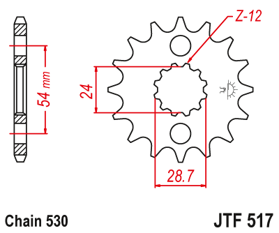 DID JT zestaw napędowy Kawasaki ZZR1400 (11-20) 