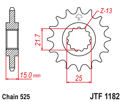 DID JT zestaw napędowy Triumph 600 TT / 00-03