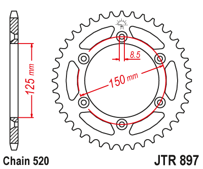 DID JT zestaw napędowy Husaberg FE570 / 09-12