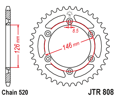 DID JT zestaw napędowy Suzuki RM 125  (92-96)