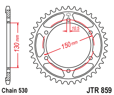 DID JT zestaw napędowy Yamaha YZF750 R  (93-97)