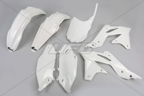 UFO KOMPLET PLASTIKÓW KAWASAKI KXF 250 (13-16) KOLOR BIAŁY