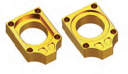 Accel napinacz tylnej ośki - Suzuki GSXR - złoty