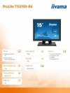 Monitor 15 cali T1531SR-B6 VA,RESISTIVE,HDMI,DP,VGA,IP54,2x1W