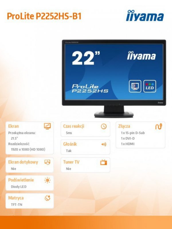 Monitor 22 P2252HS-B1 PROTECTIVE,SP,KEYLOCK,FH