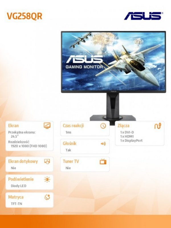 Monitor 25 VG258QR