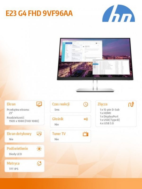 Monitor  E23 G4 FHD  9VF96AA