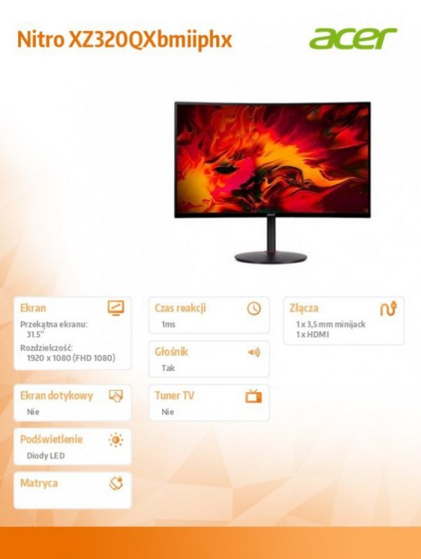 Monitor 31.5 cala Nitro XZ320QXbmiiphx