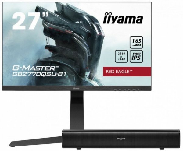 Monitor 27 cali GB2770QSU-B1 + Soundbar Creative