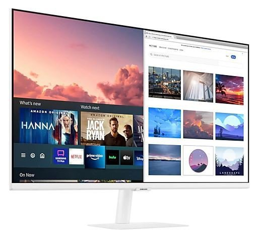 Monitor 31,5 cala LS32AM703UUXEN VA 3840 x 2160 UHD 16:9 2xHDMI/1xUSB-C (65W) 8 ms (GTG) głośniki płaski biały SMART