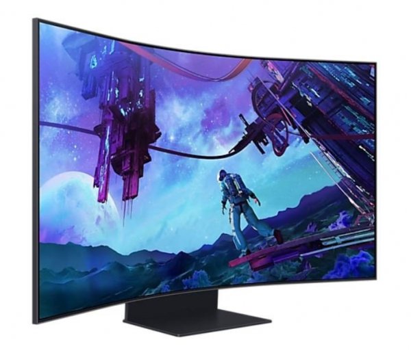 Monitor 55 cali LS55CG970NUXEN VA 3840x2160 UHD 16:9 4xHDMI/LAN(RJ45)/2xUSB2.0 1ms(GTG) WiFi/BT głośniki zakrzywiony HAS+PIV 165