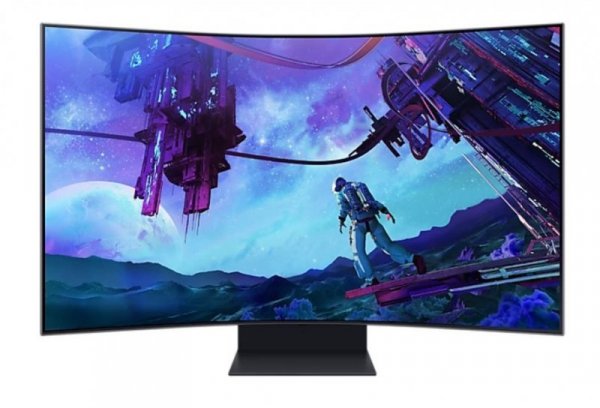 Monitor 55 cali LS55CG970NUXEN VA 3840x2160 UHD 16:9 4xHDMI/LAN(RJ45)/2xUSB2.0 1ms(GTG) WiFi/BT głośniki zakrzywiony HAS+PIV 165