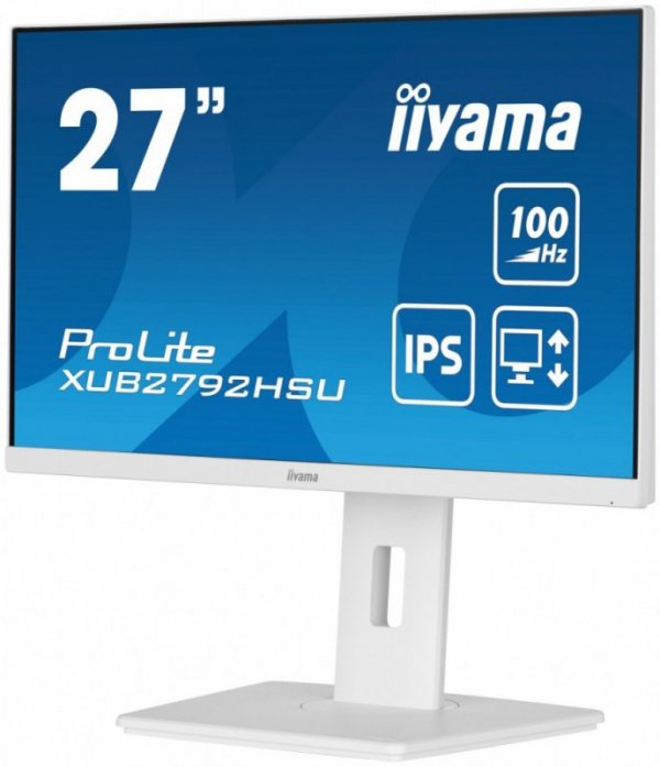 Monitor 27 cali ProLite XUB2792HSU-W6 IPS,HDMI,DP,100Hz,SLIM,4xUSB3.2,PIVOT,  HAS(150mm),2x2W