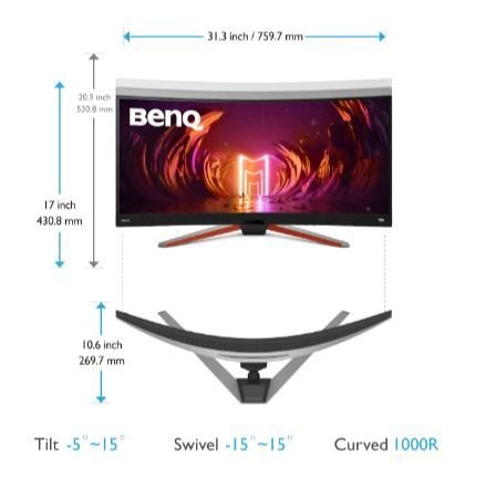 Monitor 34 cale EX3410R LED WQHD/IPS/1ms/144Hz