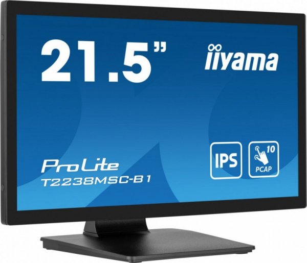 Monitor 22 cale T2238MSC-B1 IPS,FHD,DP,HDMI,2x2W,2xUSB,600(cd/m2),   10pkt.7H,IP1X(FRONT),PION/POZIOM