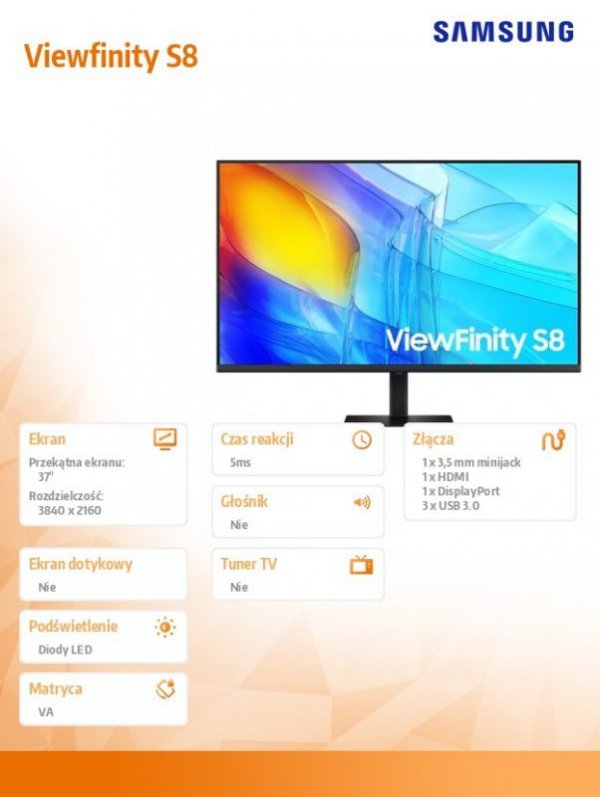 Monitor 37 cali LS37D800EAUXEN
