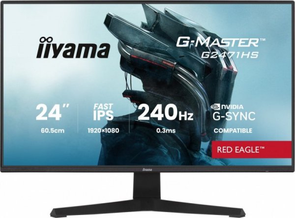 Monitor 23,8 cala G2471HS-B1 Fast IPS,FHD,240Hz,2xHDMI,DP, 350cd,     Adaptive G-SYNC - 1920 x 1080 @48-240Hz  DisplayPort Only