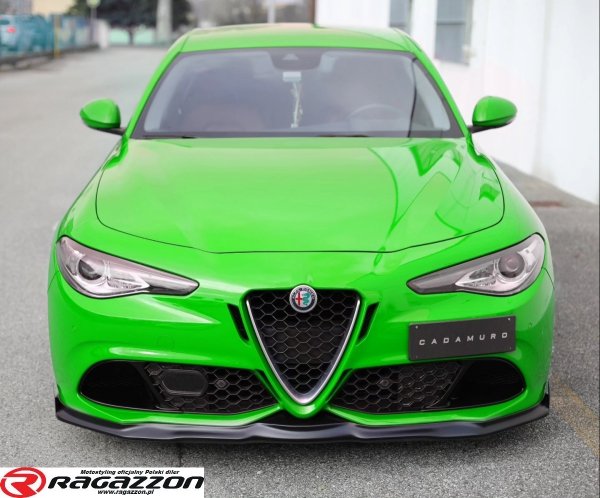 Dokładka, spoiler zderzaka CADAMURO Alfa Romeo Giulia VELOCE czarny połysk
