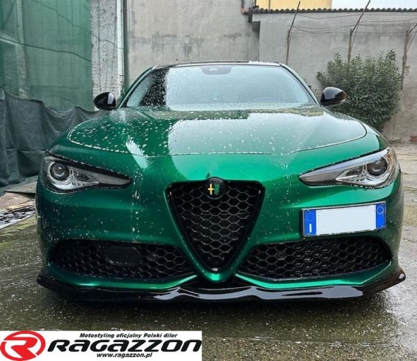 Dokładka, spoiler zderzaka CADAMURO Alfa Romeo Giulia VELOCE czarny połysk