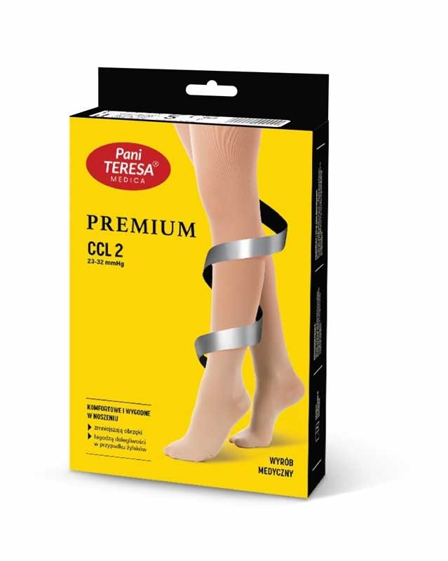 PANI TERESA PREMIUM Rajstopy medyczne ciążowe CCL II