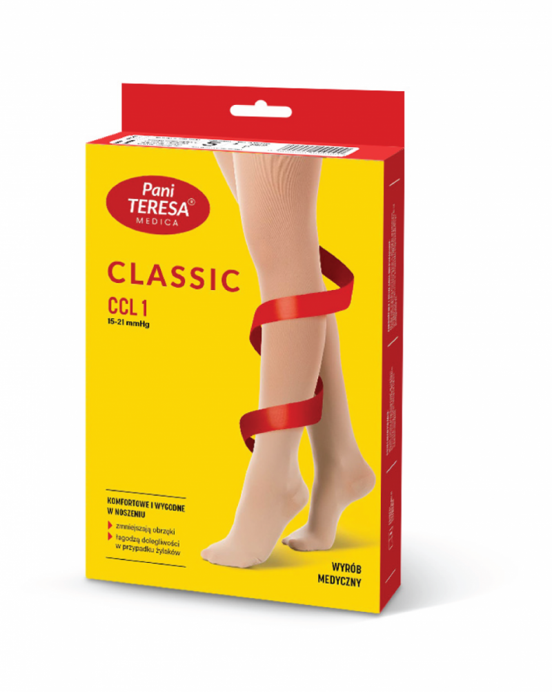 PANI TERESA CLASSIC Rajstopy przeciwżylakowe ciążowe 1 stopnia kompresji WYPRZEDAŻ rozmiar XL