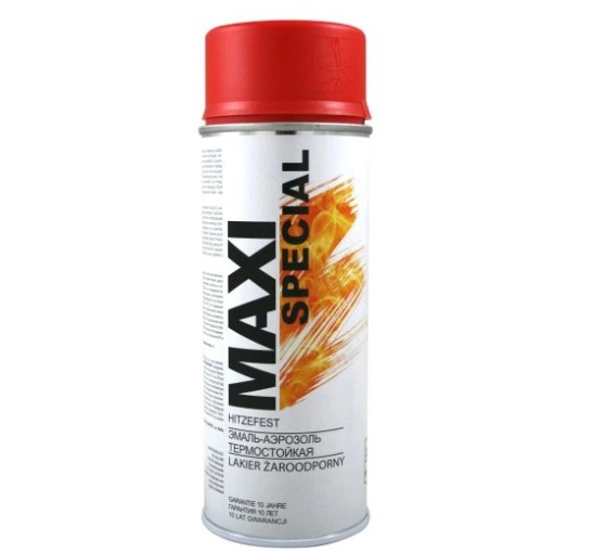 Maxi farba żaroodporny wysokotemp spray emalia czerwony 400ml 