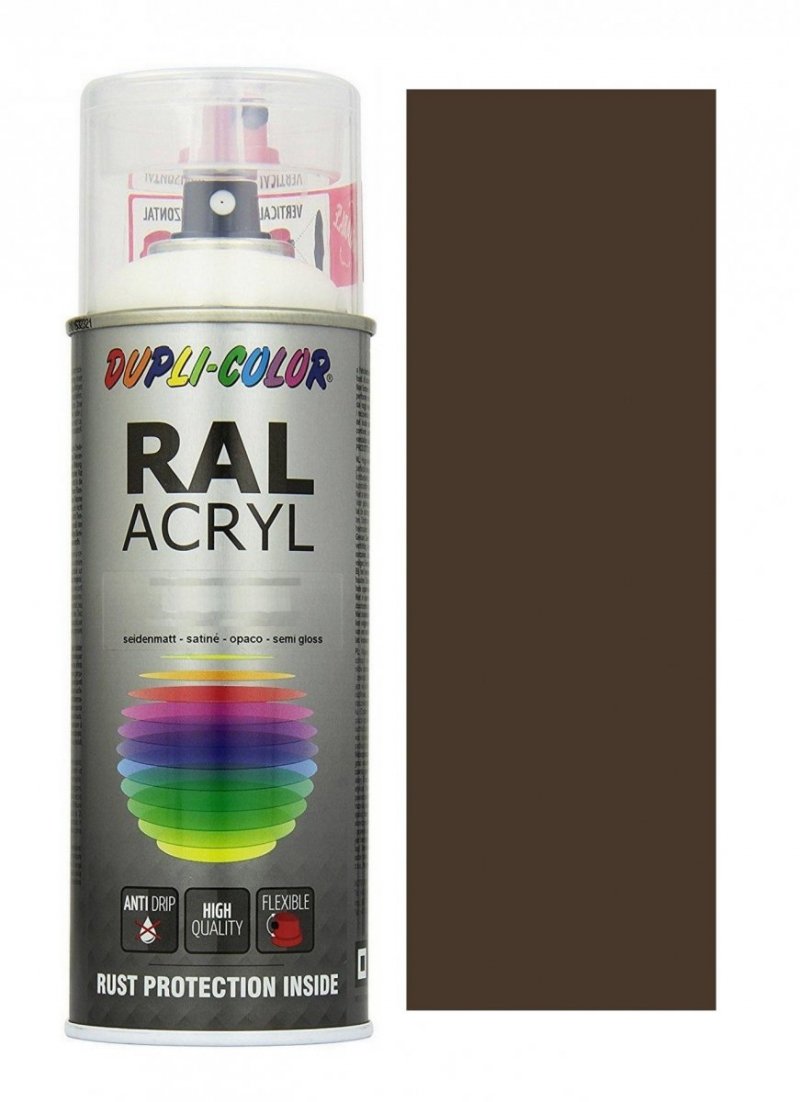 MOTIP lakier brązowy sepia farba połysk 400 ml akrylowy acryl szybkoschnący RAL 8014