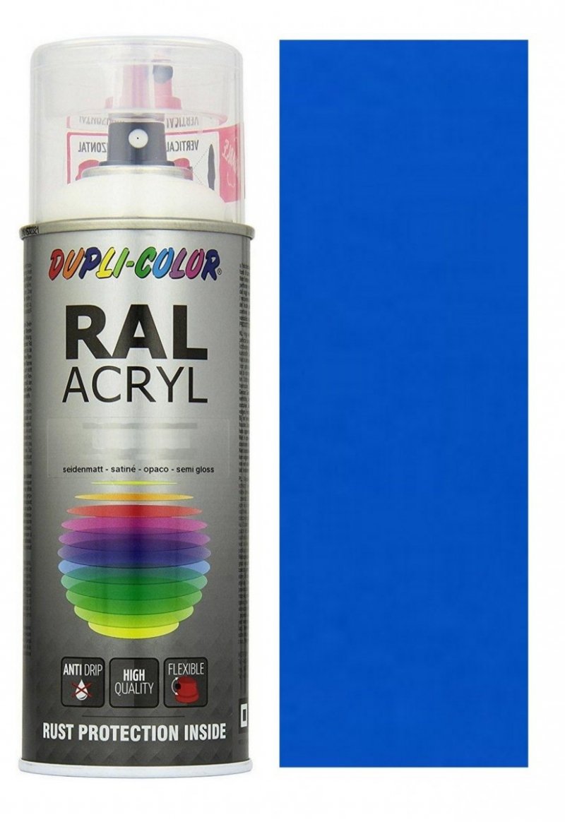 MOTIP lakier niebieski farba półmat 400 ml akrylowy acryl szybkoschnący RAL 5015