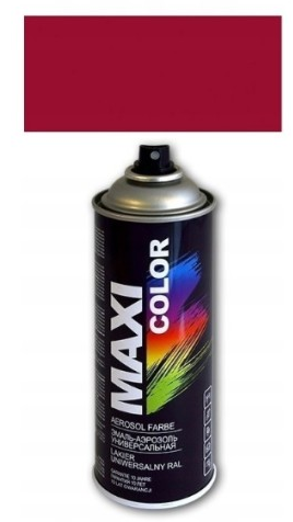 Czerwony purpurowy lakier farba spray maxi RAL 3004 emalia uniwersalna 400 ml 