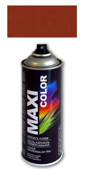Brązowy miedziany (ceglany) lakier farba spray maxi RAL 8004 emalia uniwersalna 400 ml 