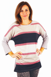 Bluzka w paski, rękaw 3/4, Kreator Studio Mody, r. 50