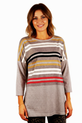 Bluzka w paski, rękaw 3/4, Kreator Studio Mody, r. 48