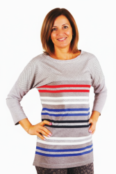 Bluzka w paski, rękaw 3/4, Kreator Studio Mody, r. 44