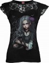 Goth Fimiliar - Lace Layered Cap Sleeve Top - Spiral