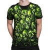 Skull Pile Green - Glow - Liquid Blue