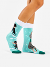 Cat and Sledge - Winter Socks - Good Mood