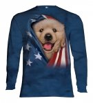 Patriotic Golden Pup - Long Sleeve The Mountain