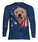 Patriotic Golden Pup - Long Sleeve The Mountain