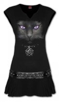 Black Cat - Mini Šaty Spiral